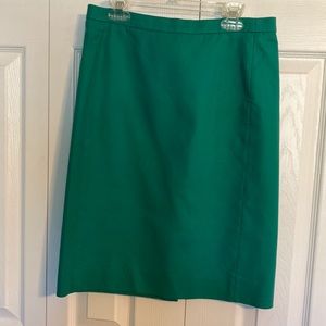 J. Crew Green Pencil Skirt